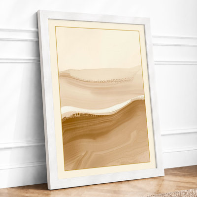 Flowing Stratification Minimalist - Framed Print