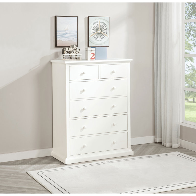Sumerlin 6-drawer Bedroom Chest of Drawers White, White