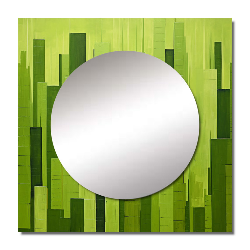 Leontiy - Miroir carré gratte-ciel pour décoration murale, 23 po x 23 po
