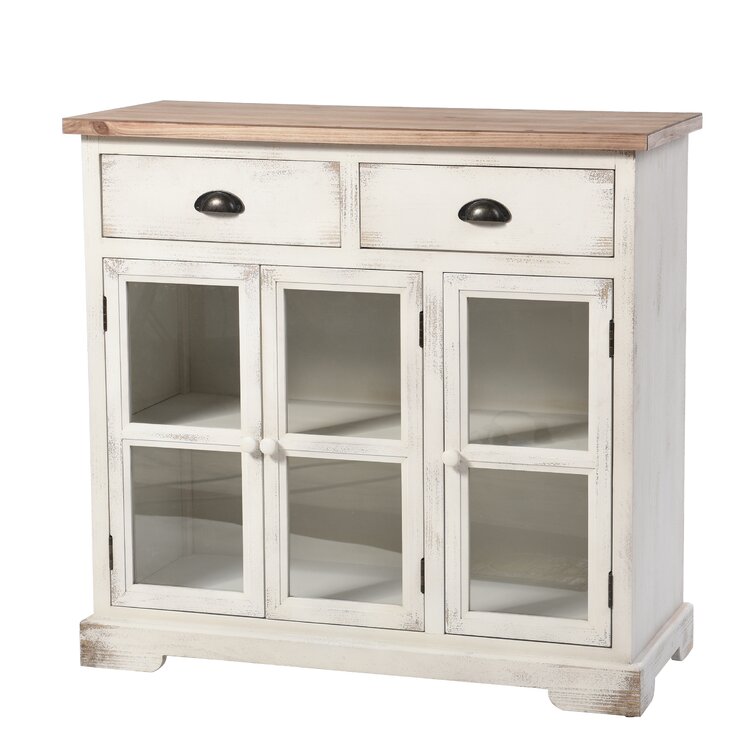 Rosalind Wheeler Marleigh Solid Wood Accent Cabinet & Reviews