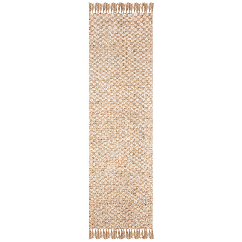 Seiber Natural Fiber Flat Weave Jute Solid Color Rug, Runner 2'6" x 8'