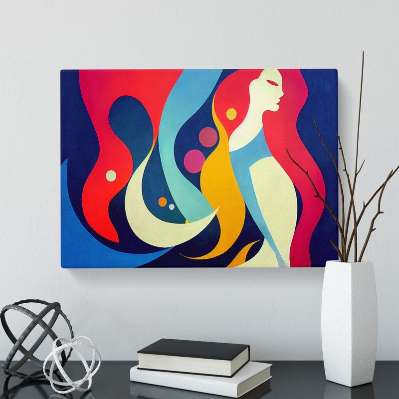Mermaid Woman Abstract - Wrapped Canvas, 35cm H x 50cm W x 3cm D
