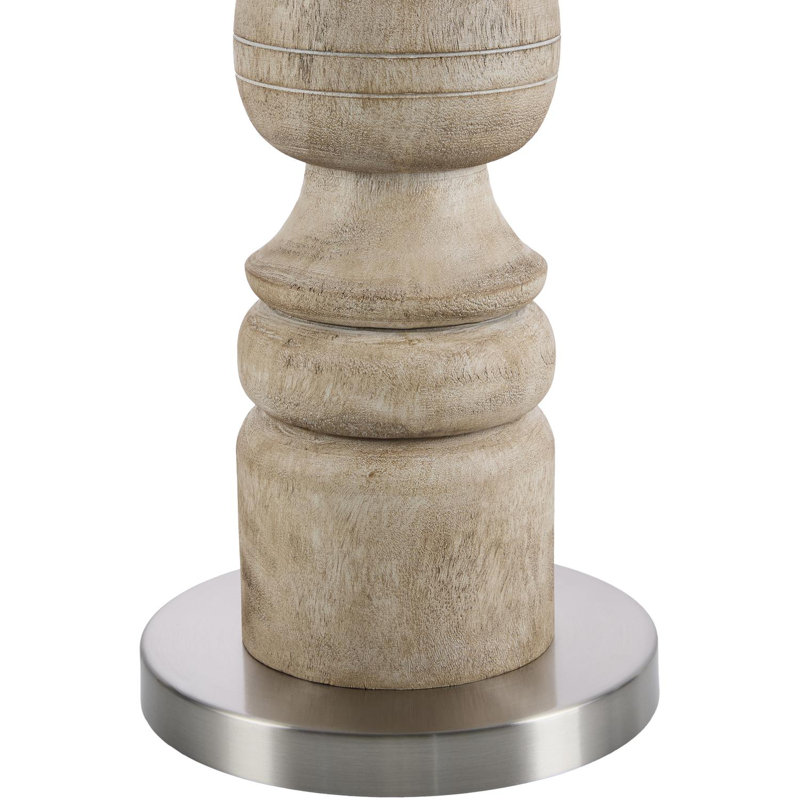 Lampe sur pied Aolanis, Gris clair / nickel