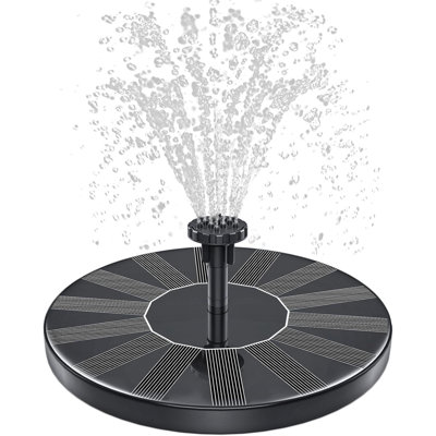 Solar Fountain Solar Bird Bath Fountains Pump Floating Solar Powered Water Fountain With 6 Nozzles And Fixer Solar Fountain For Bird Bath Outdoors Garden Pond Pool