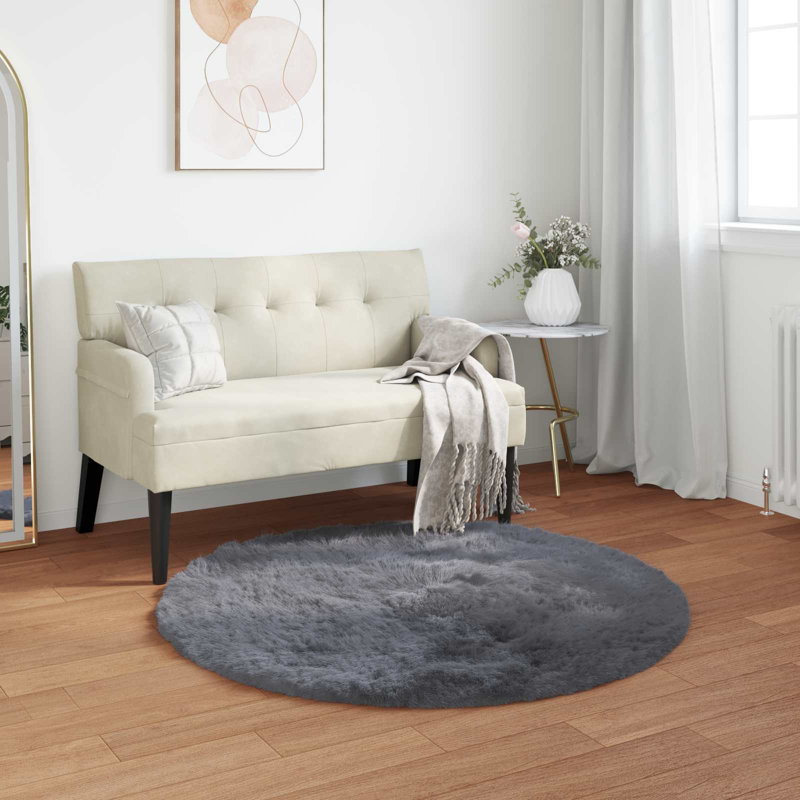 Solid Colour Standard Area Rug, Round 100 cm