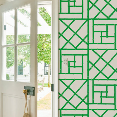 Schumacher x Cristina Buckley Trellis Wallpaper