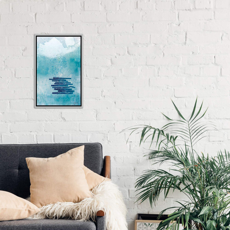 « water » par kent youngstrom-reproduction d’art, H 26 po x l 18 po x 1,5 po, Toile avec cadre argenté