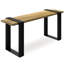 Banc industriel en bois de manguier massif de 42 po de largeur avec pieds en métal noir Nessa