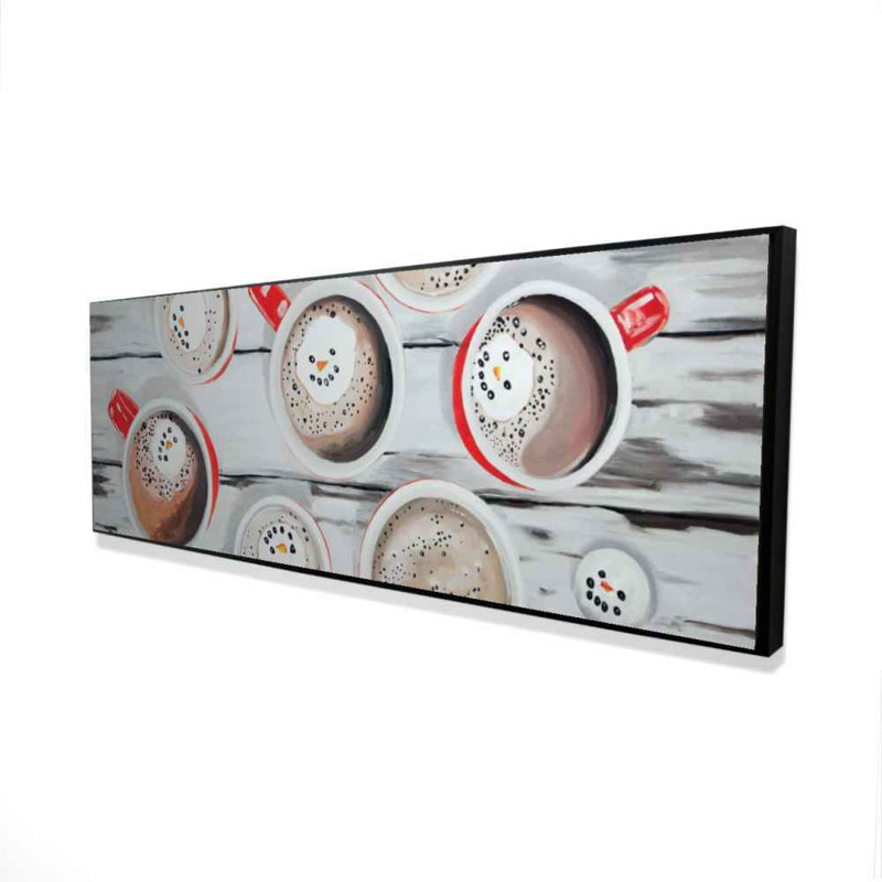 Holiday Hot Chocolate Canvas | Rustic Kitchen Decor Wall Art