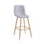 Upholstered Counter Stool with Metal Frame-471388997