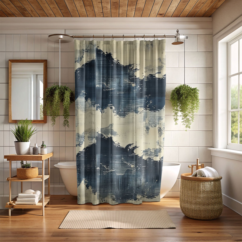 Blue Tints - Premium Shower Curtain, 74"H x 71"W