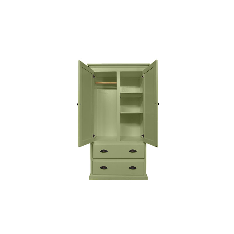 Armoire en bois massif Conda, Sauge