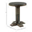 Table de bout à piédestal en métal