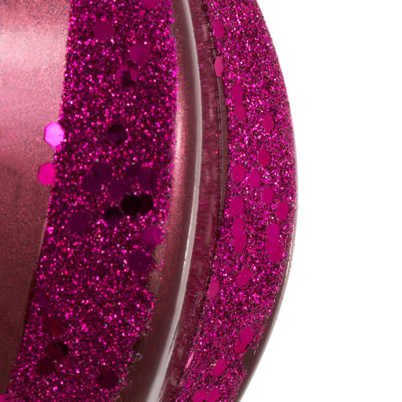 Ornement en forme de bonbon scintillant, H 8 po x l 8 po x P 8 po, Rouge baie