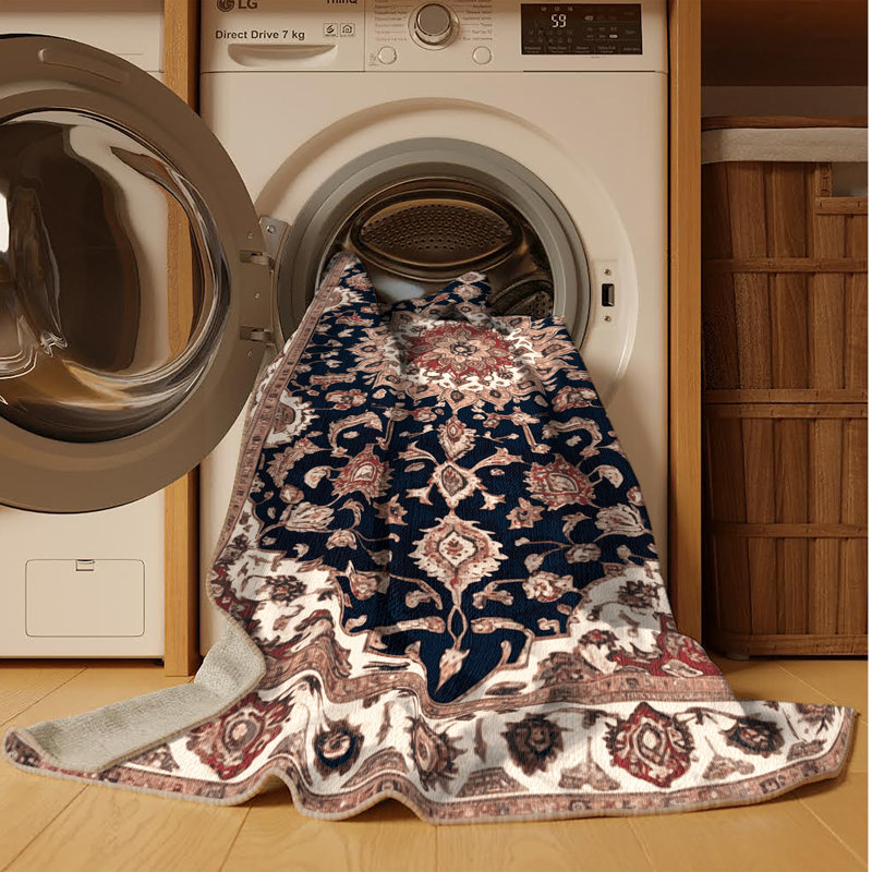 Lavable à la machine brun persan, Carré 5 pi