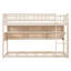 Lit superposé simple TG au-dessus de simple TG avec tablettes intégrées, lumières à changement de couleur et panneau perforé, beige