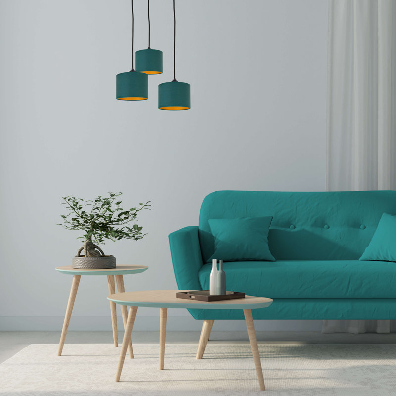 Prabhu 3 - Light Drum Pendant, Green