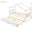 Lit simple en bois avec lit gigogne escamotable, cadre de lit blanc pour enfants Montessori-651448903-651448901