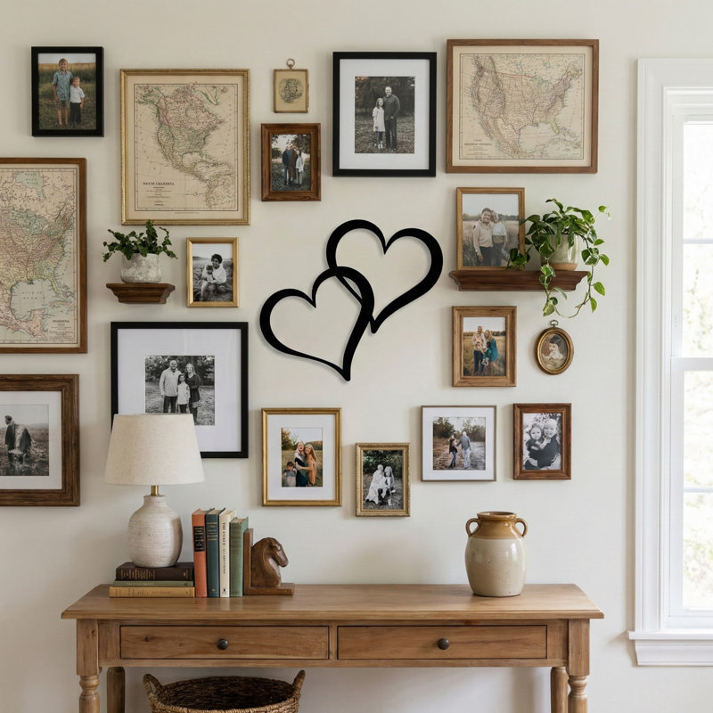 Décoration murale en métal, H 17,4 po x l 20 po x P 0,1 po