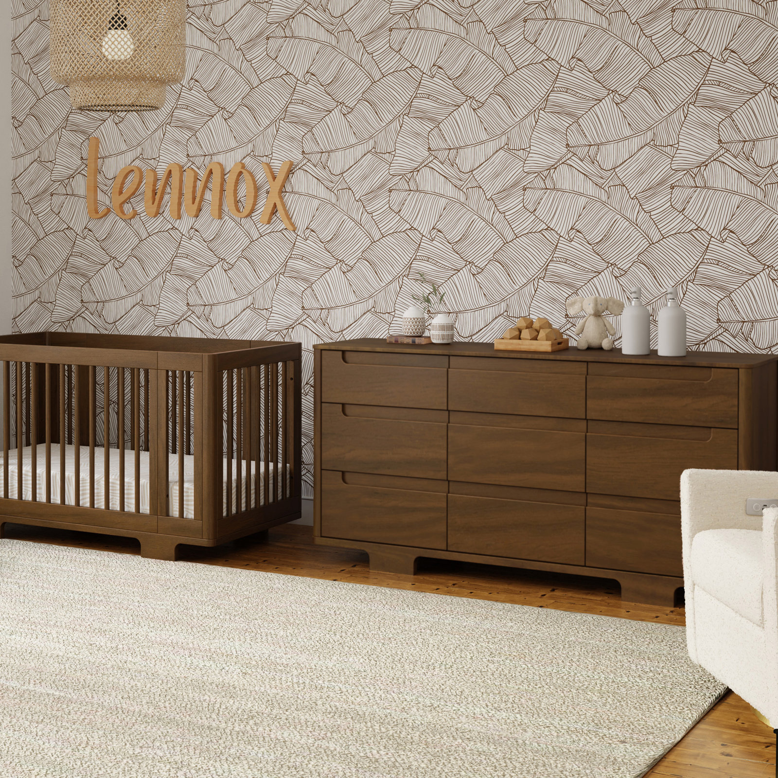 Yuzu 9-Drawer Dresser, Natural Walnut