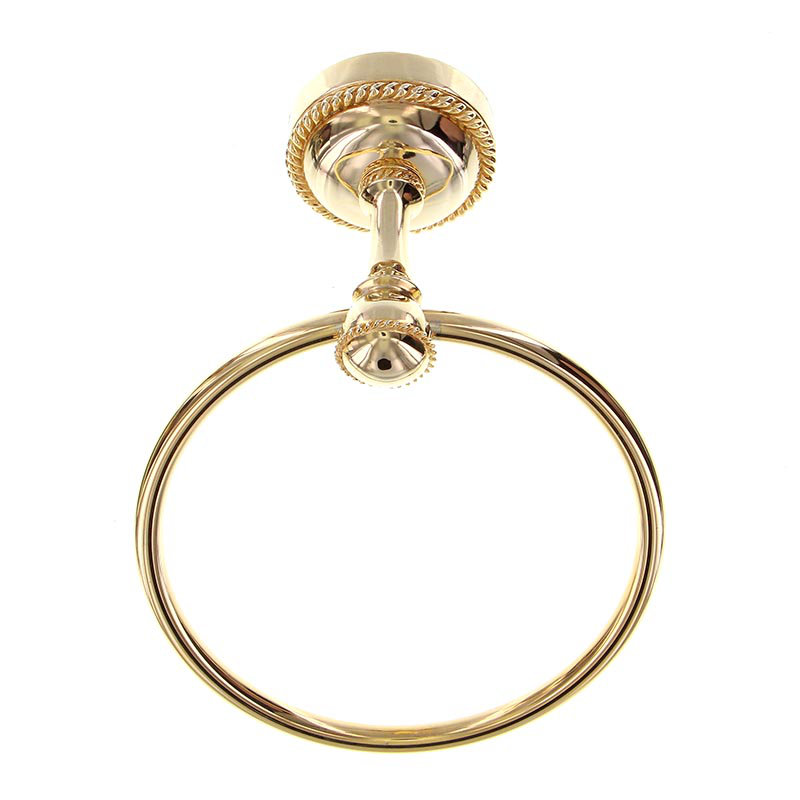 Equestre Towel Ring, Polished Gold