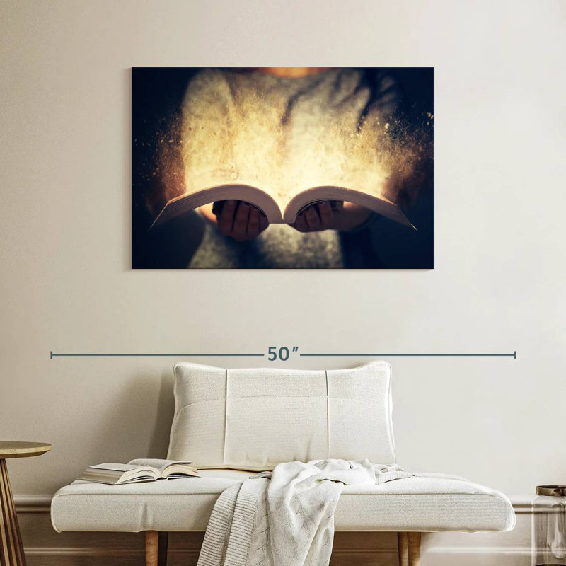 Kerner Reading The Holy Bible, 26" H x 39" W
