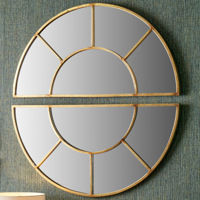 Jamilee Half Moon Sectional Accent Mirror