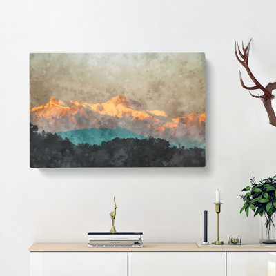 Mountains In Pokhara Nepal - Wrapped Canvas