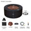 Aegean 36" Round Steel Propane or Natural Gas Fire Pit Table by Real Flame-83911007