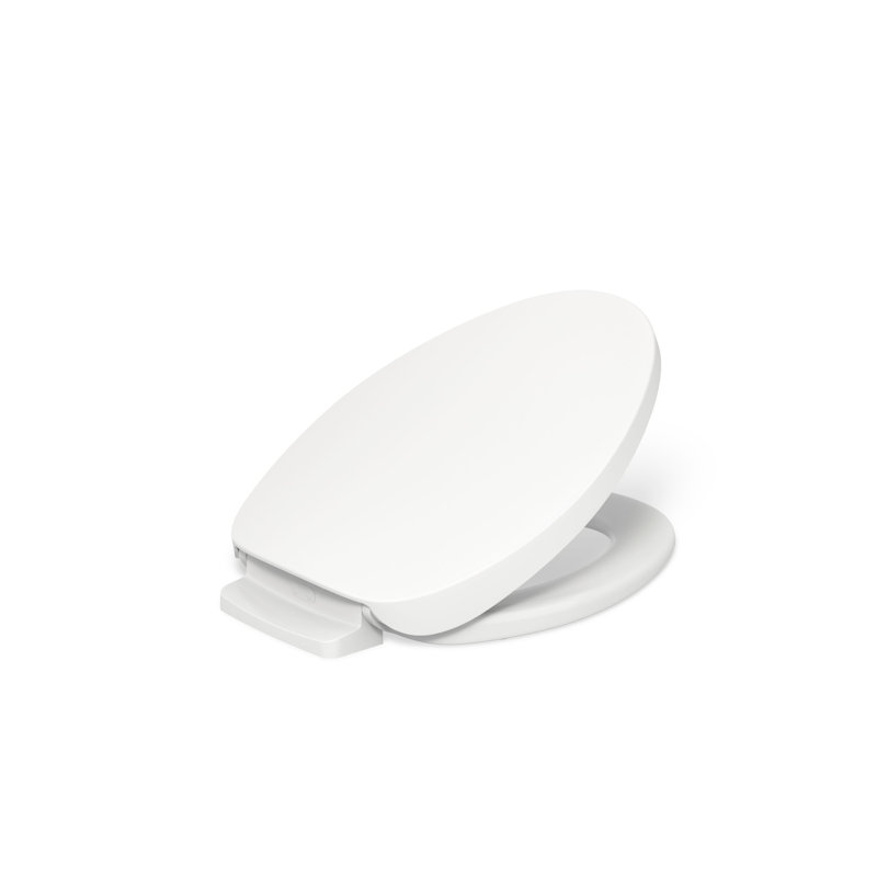 Purewarmth Heated Quiet-Close Elongated Toilet Seat with LED Nightlight, White