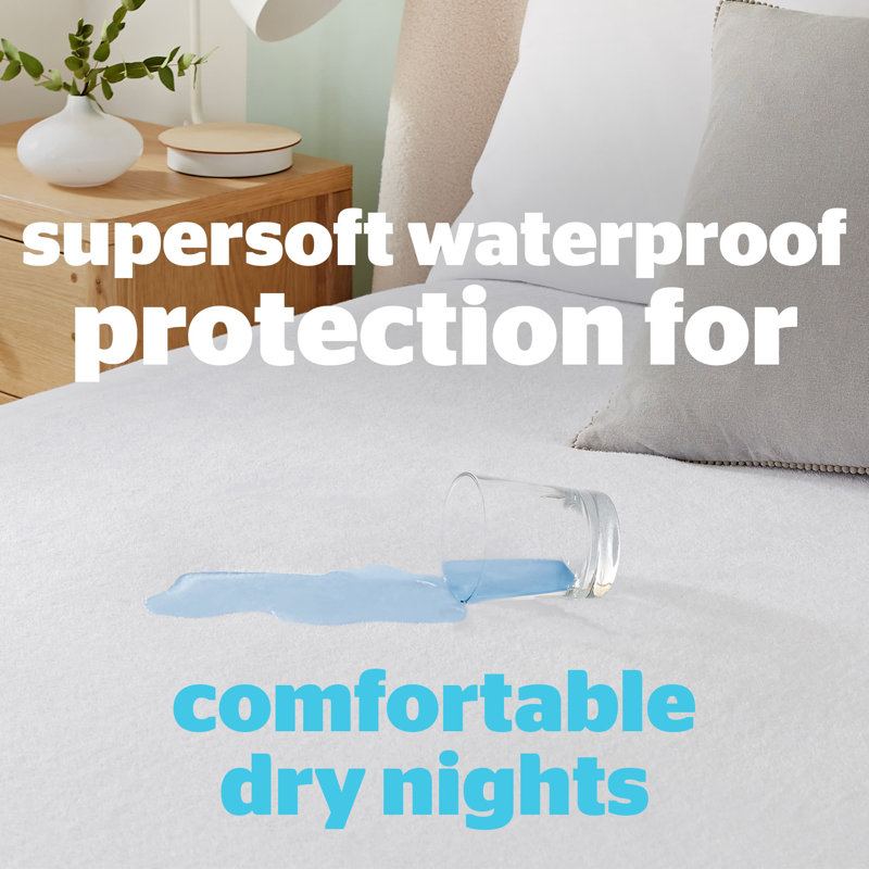 Silentnight Terry Towelling Waterproof Mattress Protector, Cot Bed