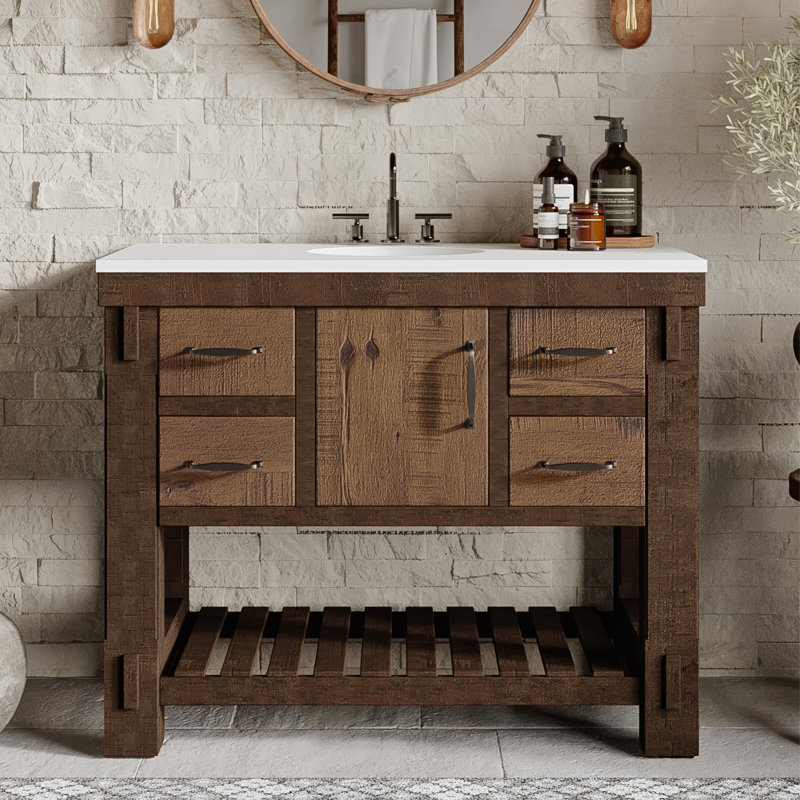 Bromley 42" Single Bathroom Vanity with Quartz Top