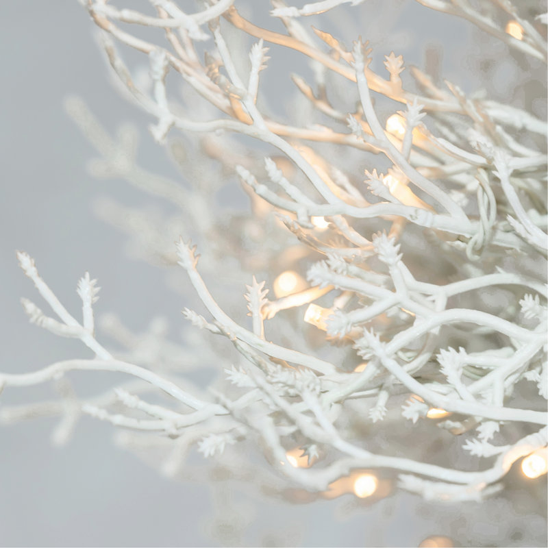 Arbre de Noël artificiel, arbre de Noël à charnière 280 pointes de branches enneigées, 230 lumières DEL blanc chaud, arbre de Noël corail des Fêtes pour la fête à la maison