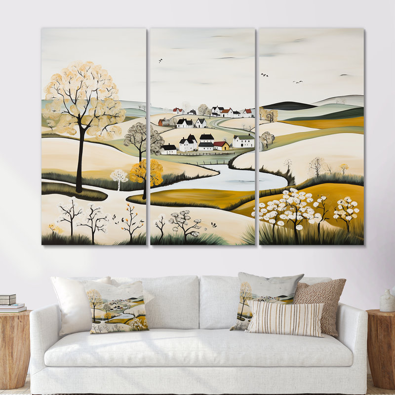 «Modern Scandinavian Scenery Silence II», ensemble d'art moderne sur toile scandinave, Toile tendue