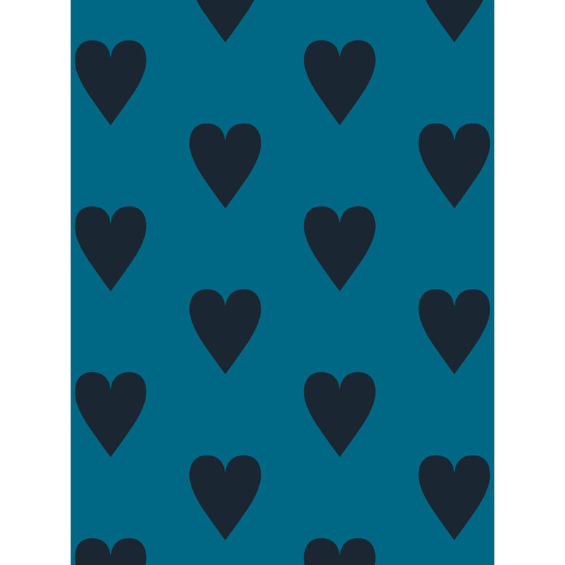 Heart and Soul, Large, Large, Black on Blue