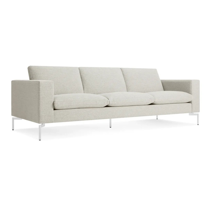 Nouveau canapé à accoudoirs carrés standard, H 32 po x l 92 po x P 35 po, Mode Maharam en mélange de polyester clavicule