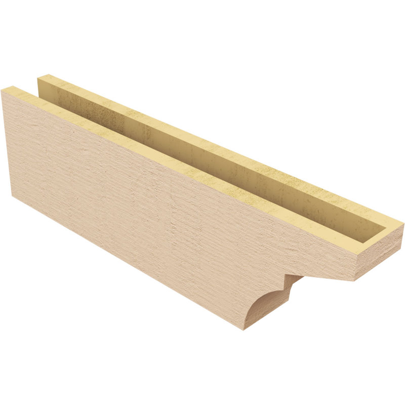 Monterey Woodgrain TimberThane Rafter Tail, Primed Tan, 8" H x 28" W x 4" D