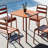 Brick Red Outdoor Square Table, Water Frame, Suitable For Garden And Dining, Casual Style, 27.86 In X Size Dining Courtyard Use, Depth, 28.71 Height-628485363