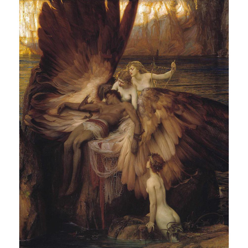«The Lament for Icare» par Herbert James Draper - Art mural sur toile tendue avec châssis