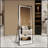 64X21 Inch Full-Length LED Lighted Vertical Mirror, Adjustable Bracket, Dimmable, Aluminum Frame, Black