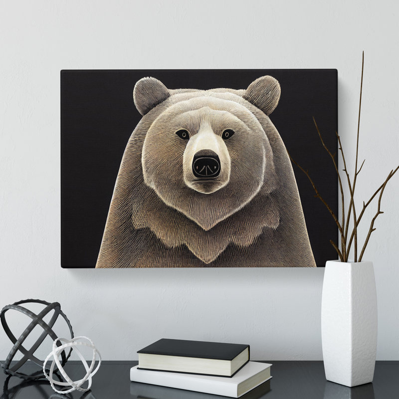 Enthralling Bear - Wrapped Canvas Print, 50cm H x 76cm W x 3cm D