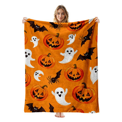 Jeté en flanelle JYK Halloween