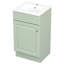 Meuble-lavabo de 18 po avec lavabo en céramique lisse, armoire peinte et tablette réglable pour une solution de rangement optimale