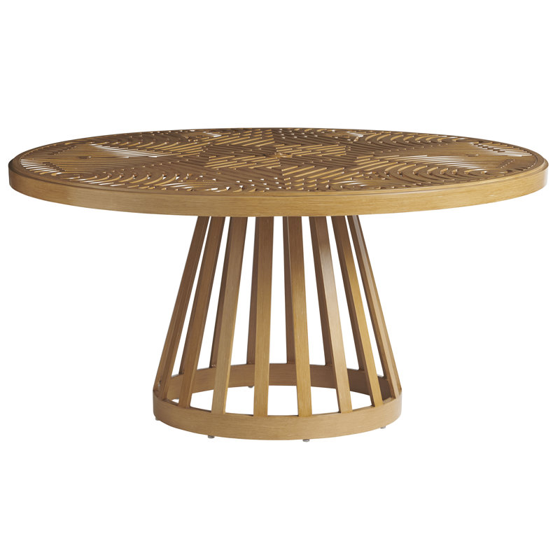 Los Altos Valley View 60" Brown Round Transitional Dining Table