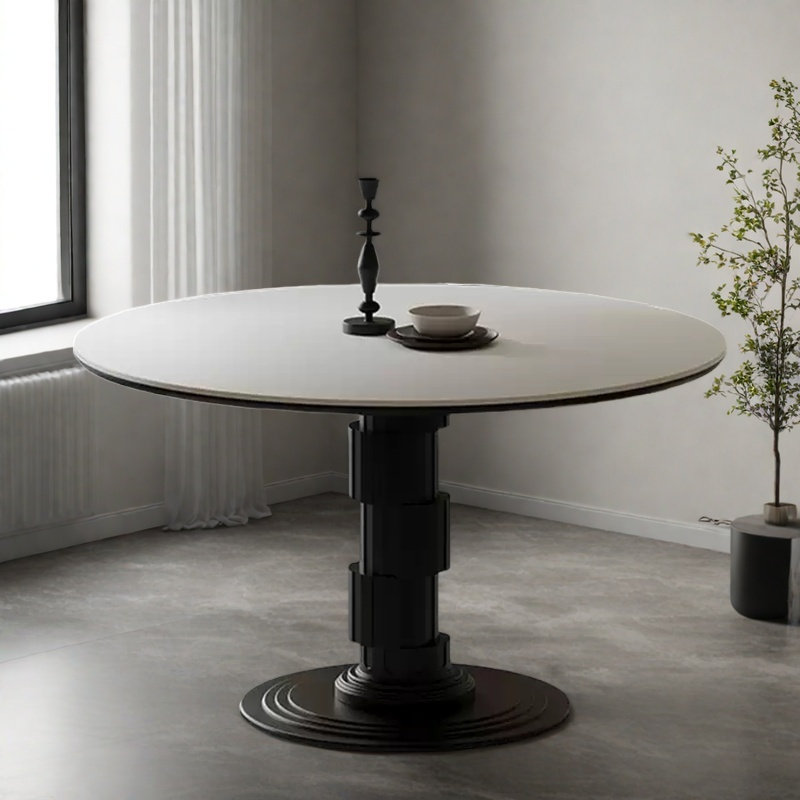 Explosion-style small dining table, 29.5"H x 43.3"L x 43.3"W