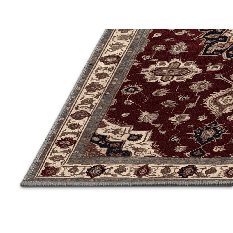 Tapis persan gris lavable à la machine