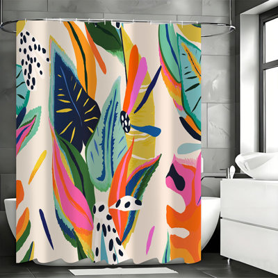 Tropical Shower Curtains with Hooks Included