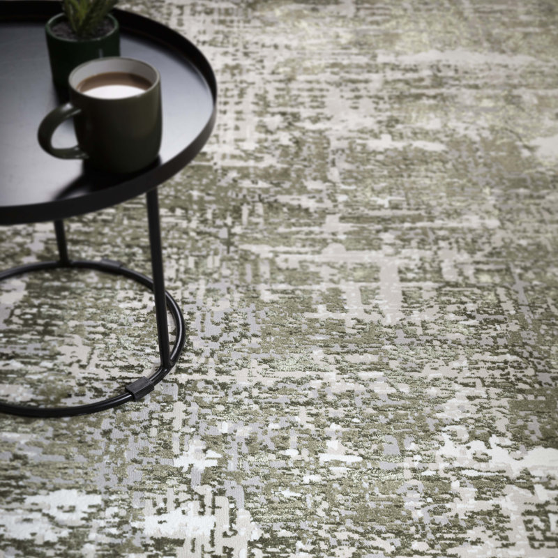 Annu Abstract Green Area Rug, Rectangle 160 x 230 cm