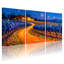 «Abstract Starry Night Vineyard Path Landscape», ensemble de 3 impressions sur toile-125756544
