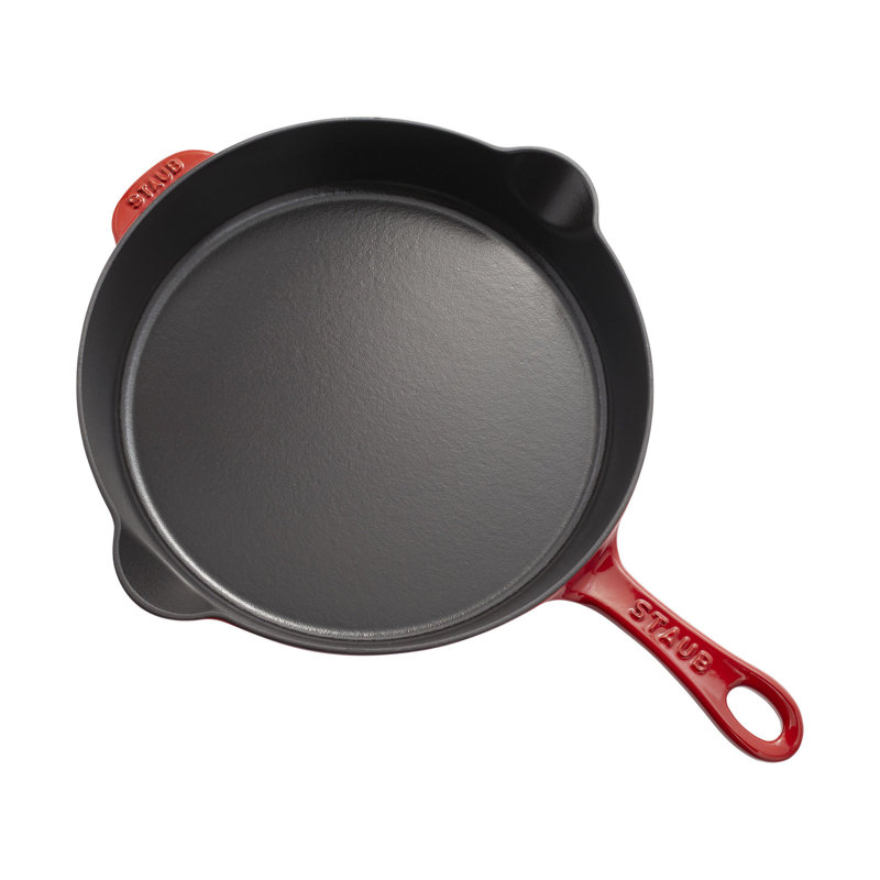 Pans Cast Iron Traditional Deep Frypan, Cherry, 11"